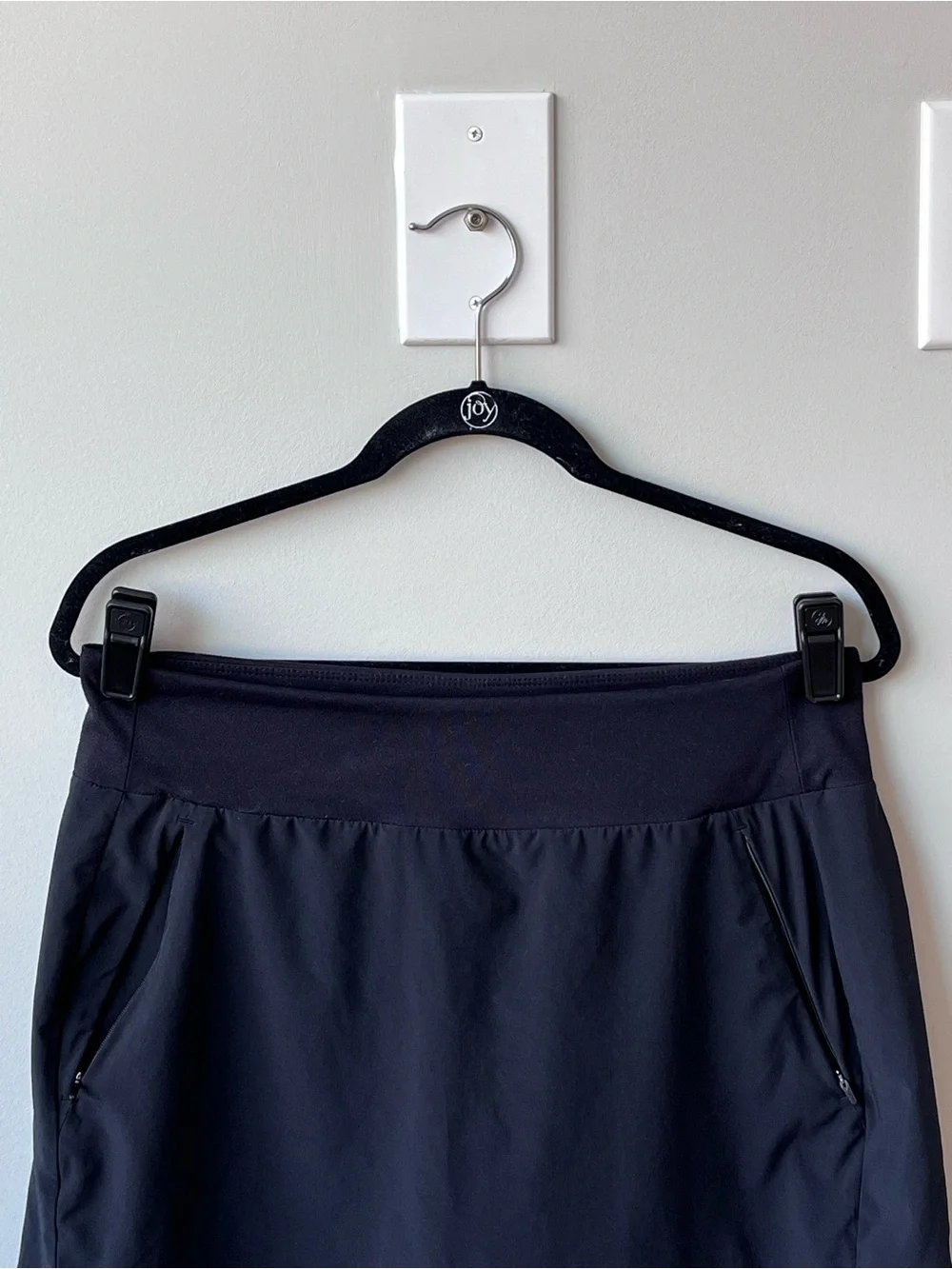 Athleta Soho Active Hiking Skort 16” Women's Size 10 Black Stretch Pockets